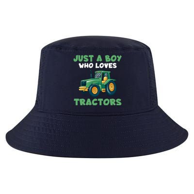 Farm Lifestyle Just A Boy Who Loves Tractors Cool Comfort Performance Bucket Hat