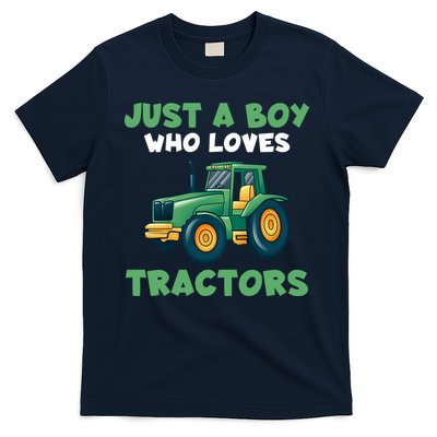 Farm Lifestyle Just A Boy Who Loves Tractors T-Shirt