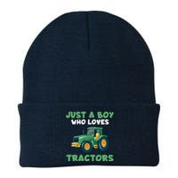 Farm Lifestyle Just A Boy Who Loves Tractors Knit Cap Winter Beanie