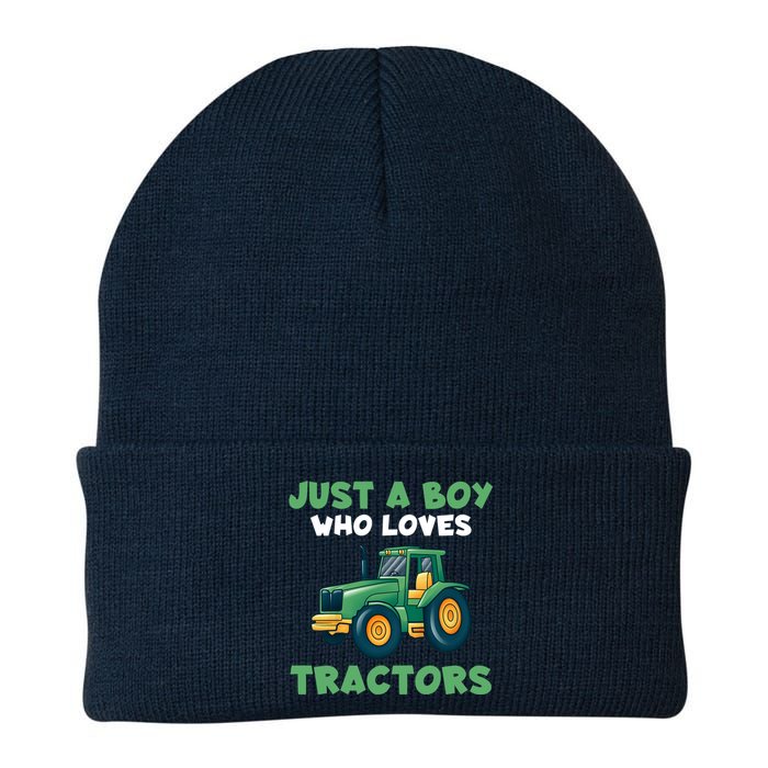 Farm Lifestyle Just A Boy Who Loves Tractors Knit Cap Winter Beanie