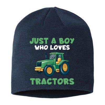 Farm Lifestyle Just A Boy Who Loves Tractors Sustainable Beanie