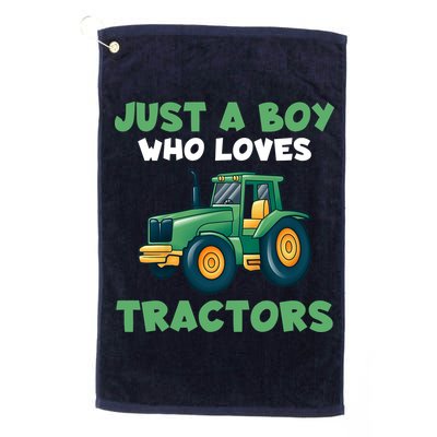 Farm Lifestyle Just A Boy Who Loves Tractors Golf Towel