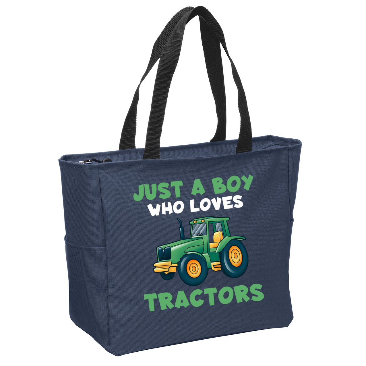 Farm Lifestyle Just A Boy Who Loves Tractors Zip Tote Bag