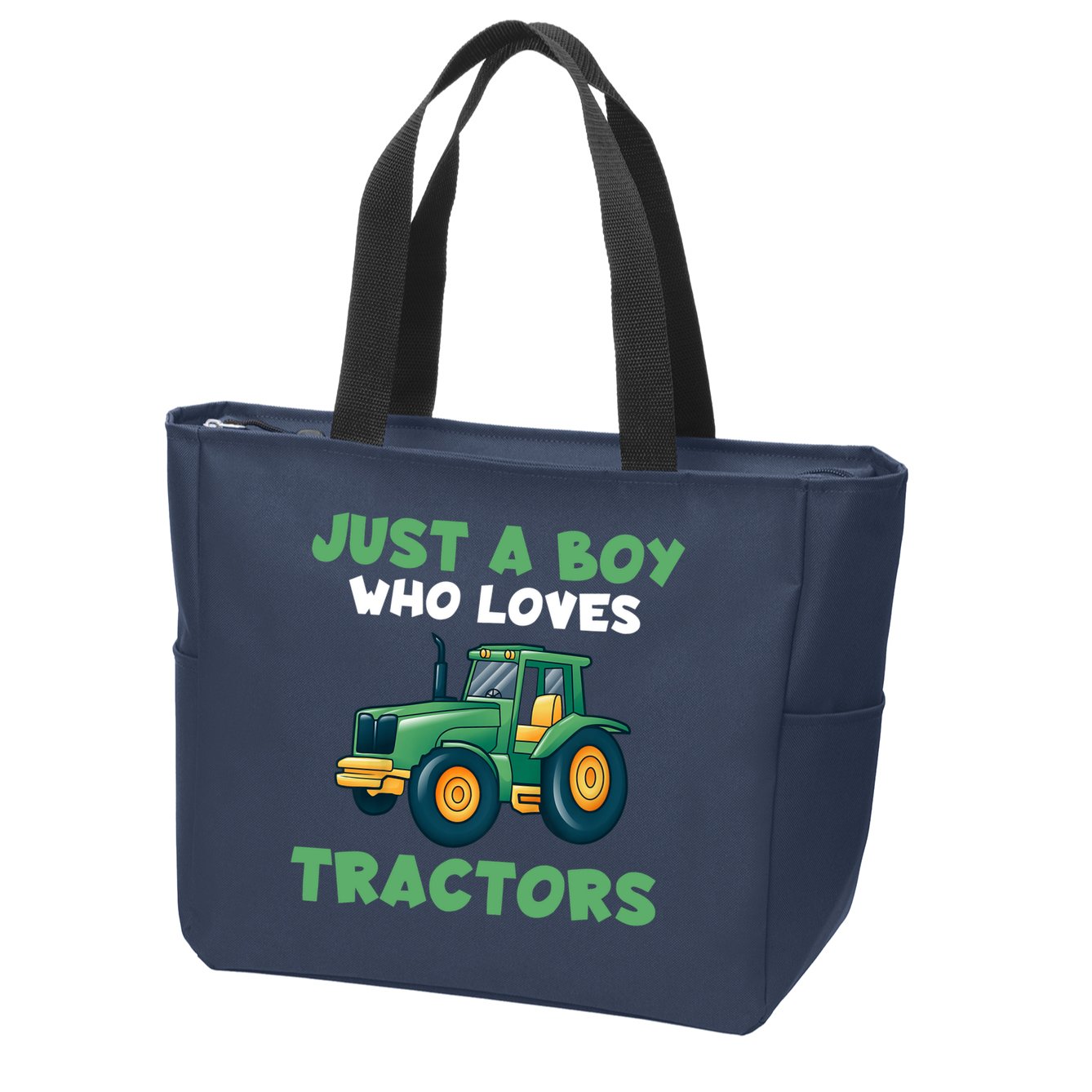 Farm Lifestyle Just A Boy Who Loves Tractors Zip Tote Bag