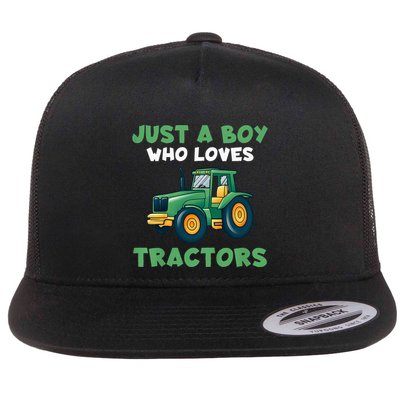 Farm Lifestyle Just A Who Loves Tractors Flatbill Hat
