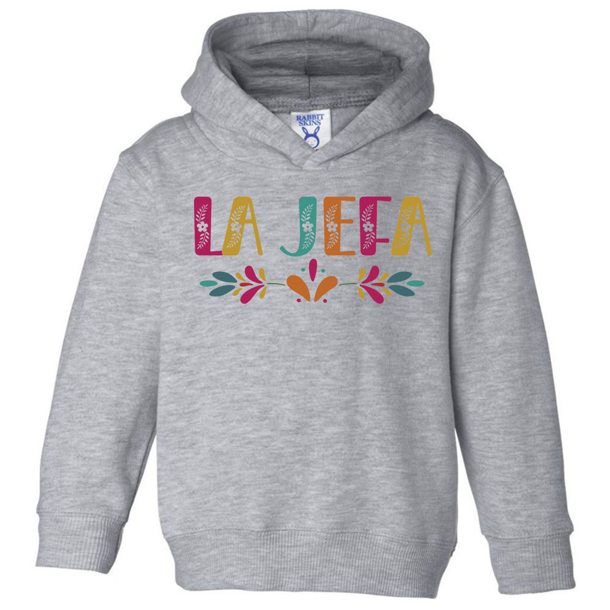 Floral La Jefa Mexican Mom Toddler Hoodie