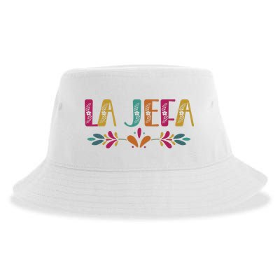 Floral La Jefa Mexican Mom Sustainable Bucket Hat