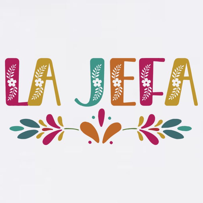 Floral La Jefa Mexican Mom Beanie