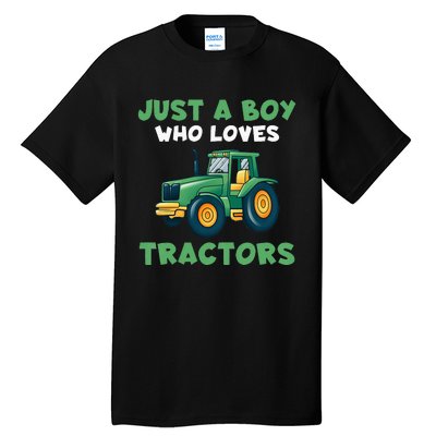 Farm Lifestyle Just A Boy Who Loves Tractors  Tall T-Shirt