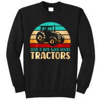 Farm Lifestyle Just A Boy Who Loves Tractors Sweatshirt