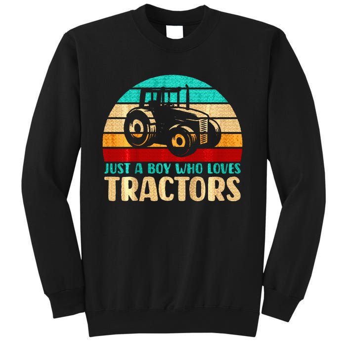 Farm Lifestyle Just A Boy Who Loves Tractors Sweatshirt