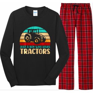 Farm Lifestyle Just A Boy Who Loves Tractors Long Sleeve Pajama Set