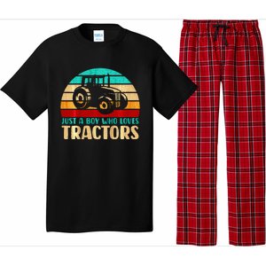 Farm Lifestyle Just A Boy Who Loves Tractors Pajama Set