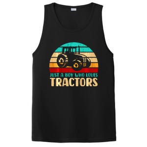 Farm Lifestyle Just A Boy Who Loves Tractors PosiCharge Competitor Tank