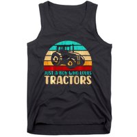 Farm Lifestyle Just A Boy Who Loves Tractors Tank Top