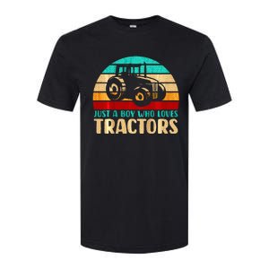 Farm Lifestyle Just A Boy Who Loves Tractors Softstyle CVC T-Shirt