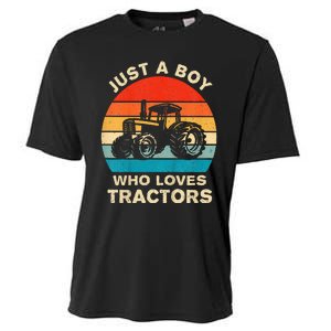 Farm Lifestyle Just A Boy Who Loves Tractors Cooling Performance Crew T-Shirt