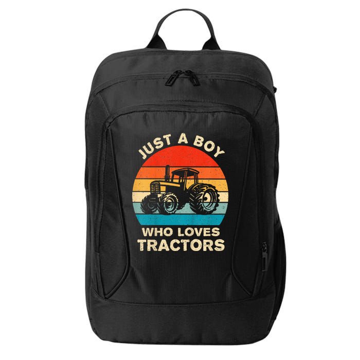 Farm Lifestyle Just A Boy Who Loves Tractors City Backpack
