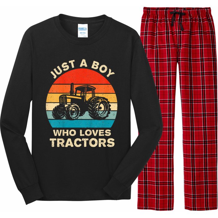 Farm Lifestyle Just A Boy Who Loves Tractors Long Sleeve Pajama Set