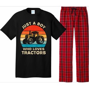 Farm Lifestyle Just A Boy Who Loves Tractors Pajama Set