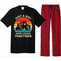 Farm Lifestyle Just A Boy Who Loves Tractors Pajama Set