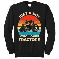 Farm Lifestyle Just A Boy Who Loves Tractors Tall Sweatshirt