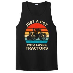 Farm Lifestyle Just A Boy Who Loves Tractors PosiCharge Competitor Tank