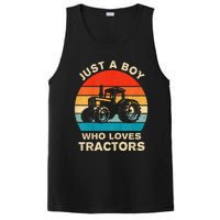 Farm Lifestyle Just A Boy Who Loves Tractors PosiCharge Competitor Tank