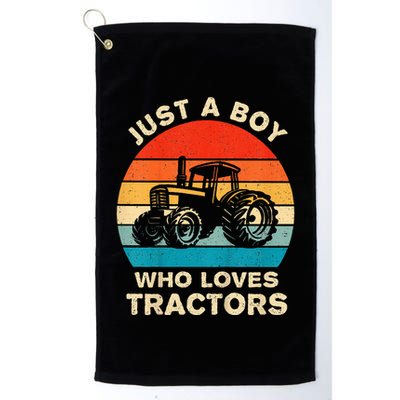 Farm Lifestyle Just A Boy Who Loves Tractors Golf Towel