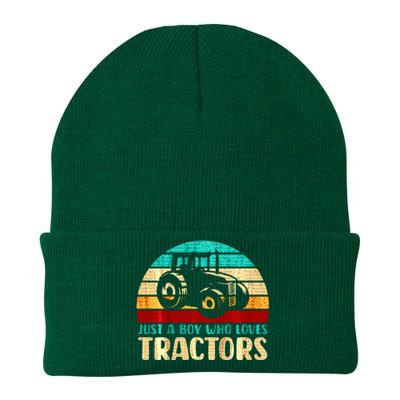 Farm Lifestyle Just A Boy Who Loves Tractors Knit Cap Winter Beanie