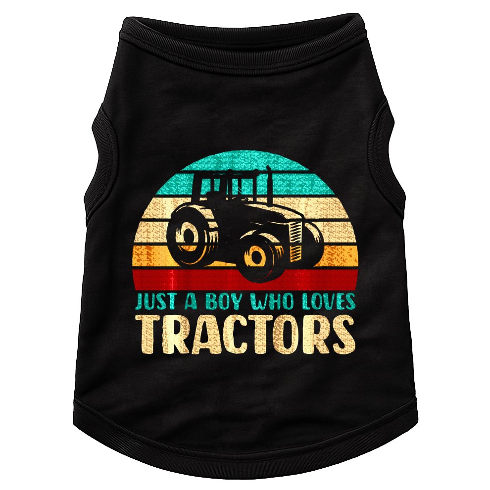 Farm Lifestyle Just A Boy Who Loves Tractors Doggie Tank