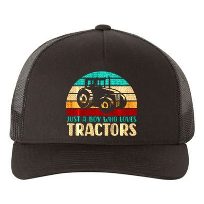 Farm Lifestyle Just A Boy Who Loves Tractors Yupoong Adult 5-Panel Trucker Hat