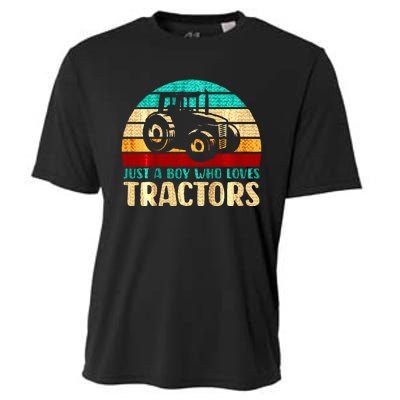 Farm Lifestyle Just A Boy Who Loves Tractors Cooling Performance Crew T-Shirt