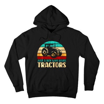 Farm Lifestyle Just A Boy Who Loves Tractors Hoodie