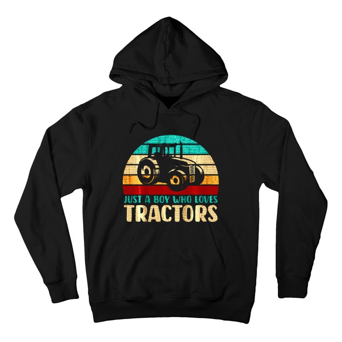 Farm Lifestyle Just A Boy Who Loves Tractors Hoodie