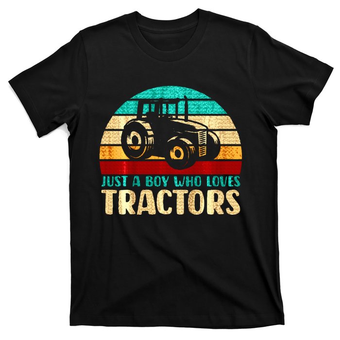 Farm Lifestyle Just A Boy Who Loves Tractors T-Shirt