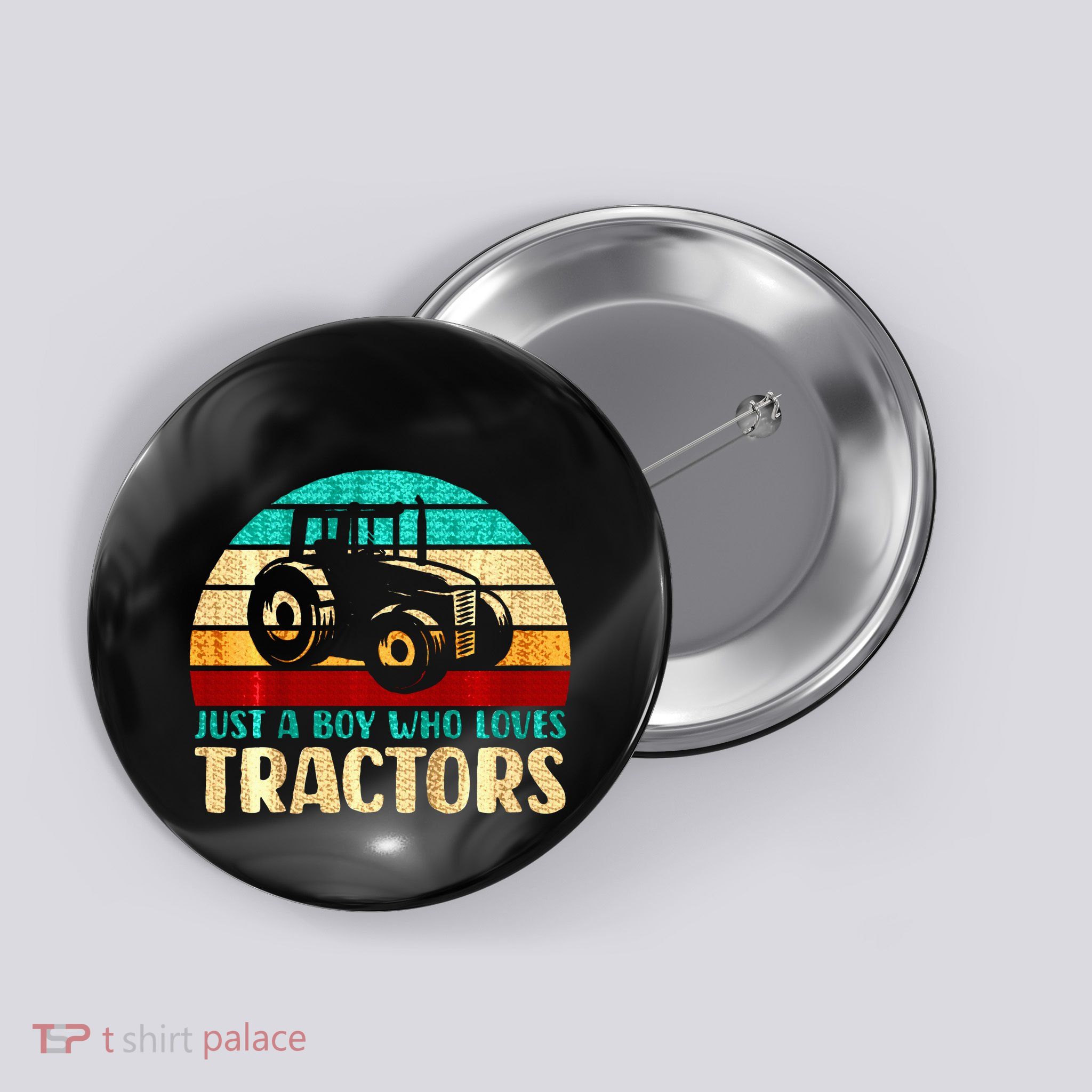 Farm Lifestyle Just A Boy Who Loves Tractors Button