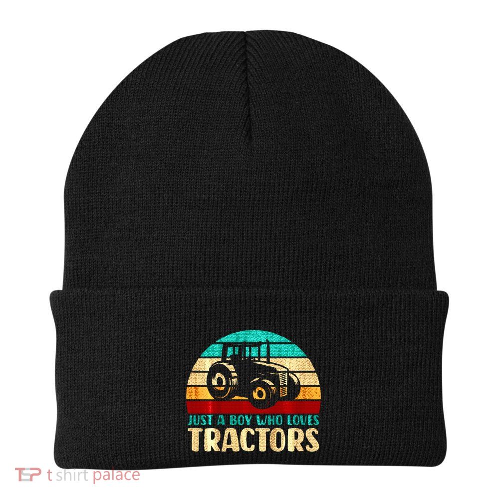Farm Lifestyle Just A Boy Who Loves Tractors Beanie
