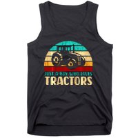 Farm Lifestyle Just A Boy Who Loves Tractors Tank Top