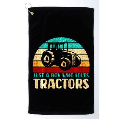 Farm Lifestyle Just A Boy Who Loves Tractors Golf Towel