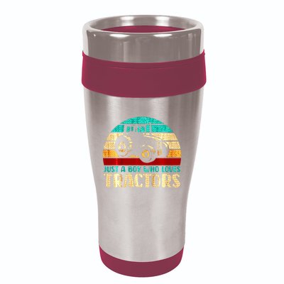 Farm Lifestyle Just A Boy Who Loves Tractors 16oz Travel Tumbler