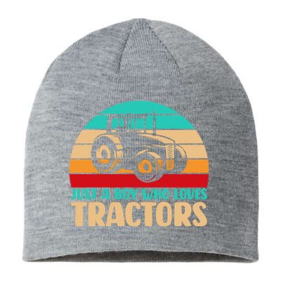 Farm Lifestyle Just A Boy Who Loves Tractors Sustainable Beanie