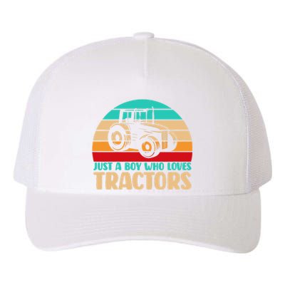 Farm Lifestyle Just A Boy Who Loves Tractors Yupoong Adult 5-Panel Trucker Hat