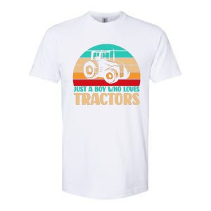 Farm Lifestyle Just A Boy Who Loves Tractors Softstyle CVC T-Shirt