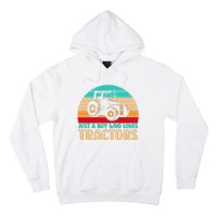 Farm Lifestyle Just A Boy Who Loves Tractors Hoodie