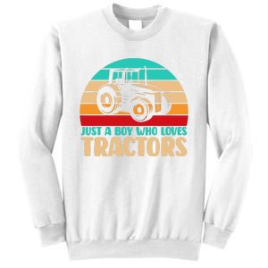 Farm Lifestyle Just A Boy Who Loves Tractors Sweatshirt