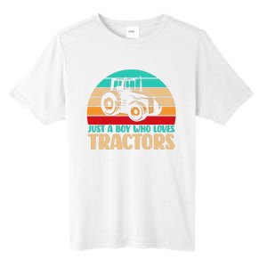 Farm Lifestyle Just A Boy Who Loves Tractors Tall Fusion ChromaSoft Performance T-Shirt