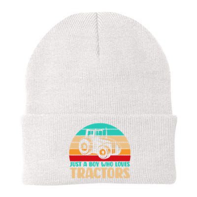 Farm Lifestyle Just A Boy Who Loves Tractors Knit Cap Winter Beanie