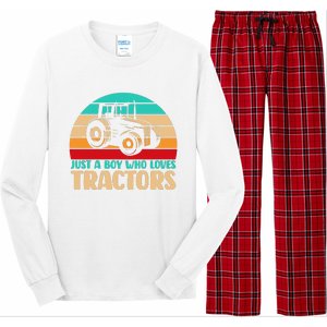 Farm Lifestyle Just A Boy Who Loves Tractors Long Sleeve Pajama Set