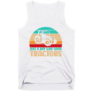 Farm Lifestyle Just A Boy Who Loves Tractors Tank Top